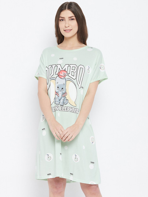

Camey Women Green Printed Nightdress