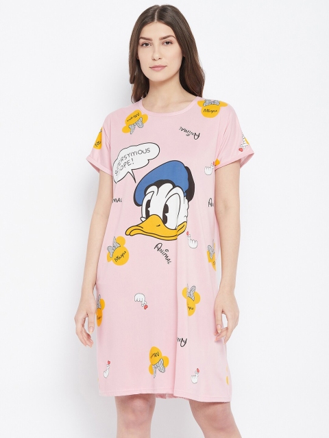 

Camey Pink Printed T-shirt Nightdress