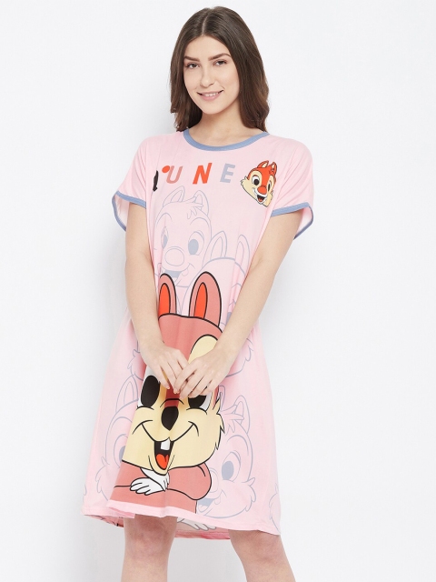 

Camey Pink & Orange Printed Nightdress