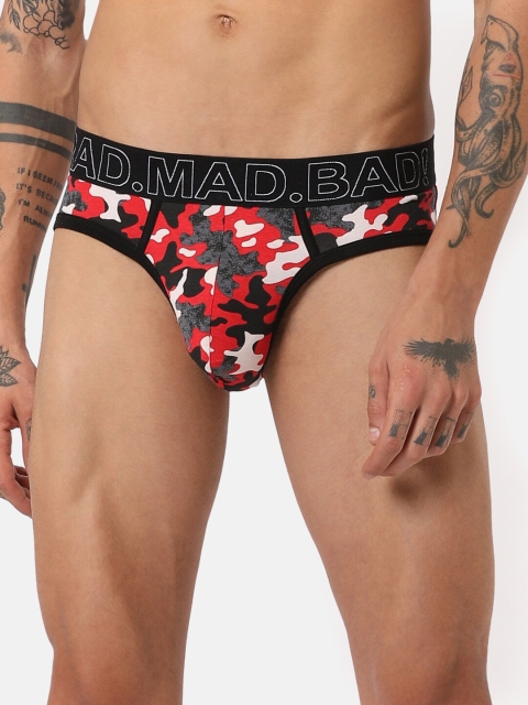 

RAD.MAD.BAD Men Red & Multicoloured Printed Anti-Microbial Basic Briefs 8906142150806