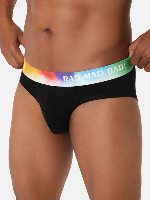 

RAD.MAD.BAD Men Black Solid Cotton Brief
