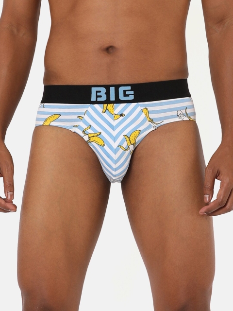 

RAD.MAD.BAD Men Blue & White Striped Anti Microbial Briefs 8906142150080
