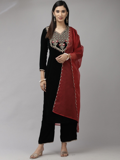 

Indo Era Red Organza Dupatta