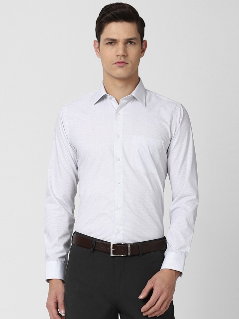 

Van Heusen Men White Slim Fit Printed Formal Shirt