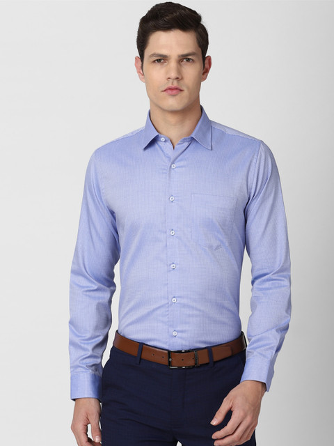 

Van Heusen Men Blue Slim Fit Pure Cotton Formal Shirt