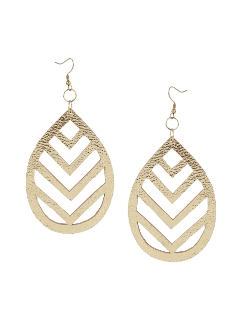 

AADY AUSTIN Gold-Toned Contemporary Drop Earrings