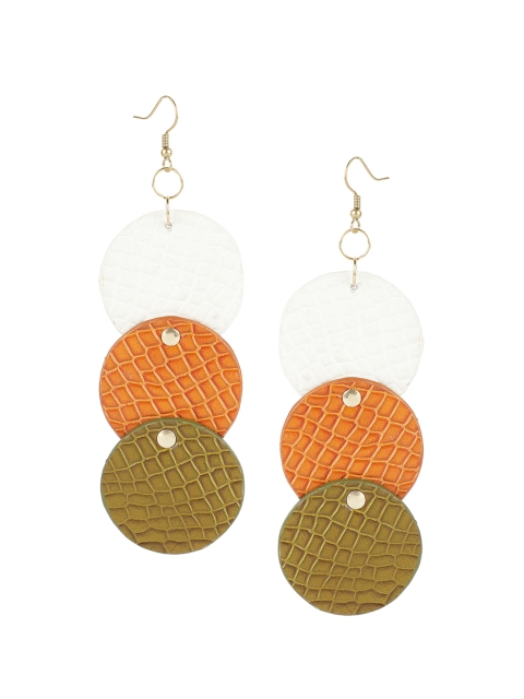 

AADY AUSTIN White Contemporary Drop Earrings