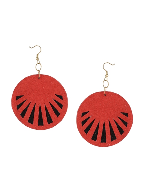 

AADY AUSTIN Red Contemporary Drop Earrings