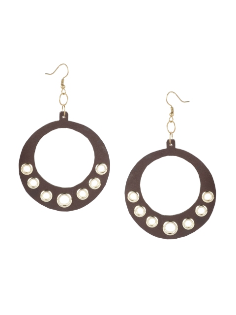 

AADY AUSTIN Brown Contemporary Drop Earrings