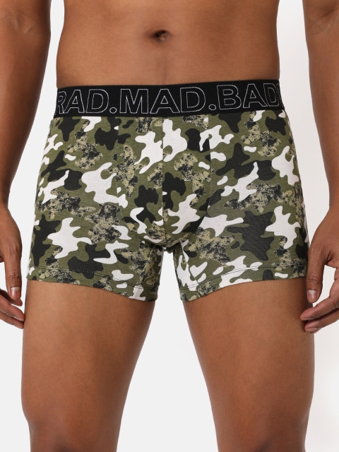 

RAD.MAD.BAD Men Green Printed Cotton Trunk 8906142150684