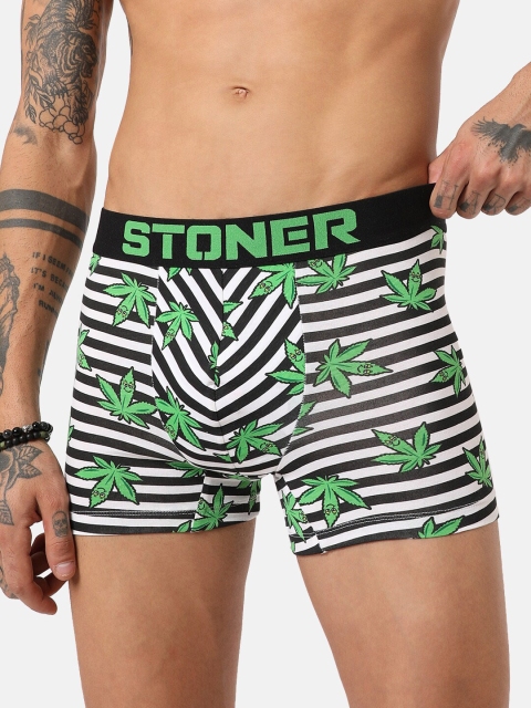 

RAD.MAD.BAD Men Green & Black Cotton Brief Trunk