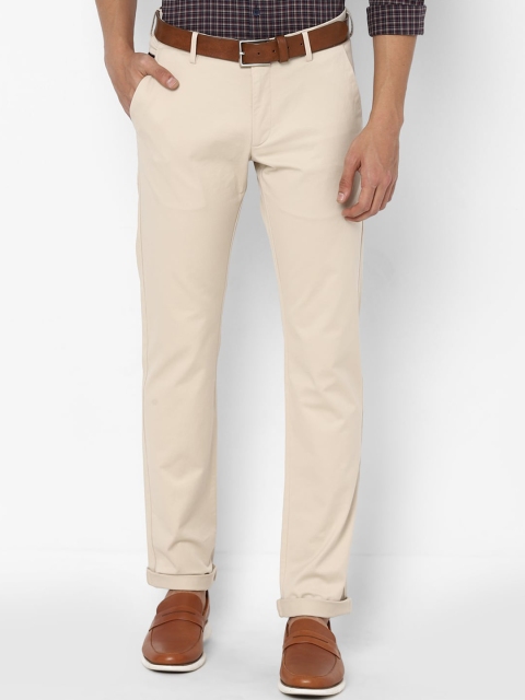 

Allen Solly Men Cream-Coloured Slim Fit Chinos Trousers