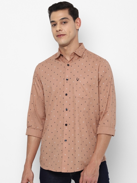 

Allen Solly Men Brown & Black Slim Fit Printed Pure Cotton Casual Shirt