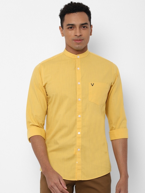 

Allen Solly Men Yellow Slim Fit Cotton Casual Shirt