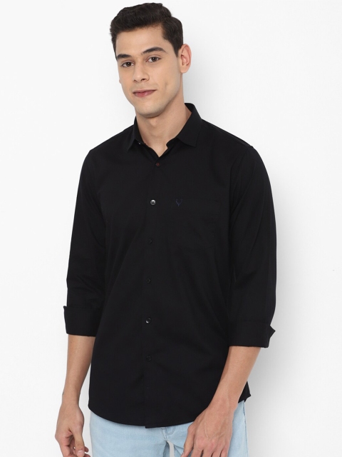 

Allen Solly Men Black Solid Slim Fit Cotton Casual Shirt