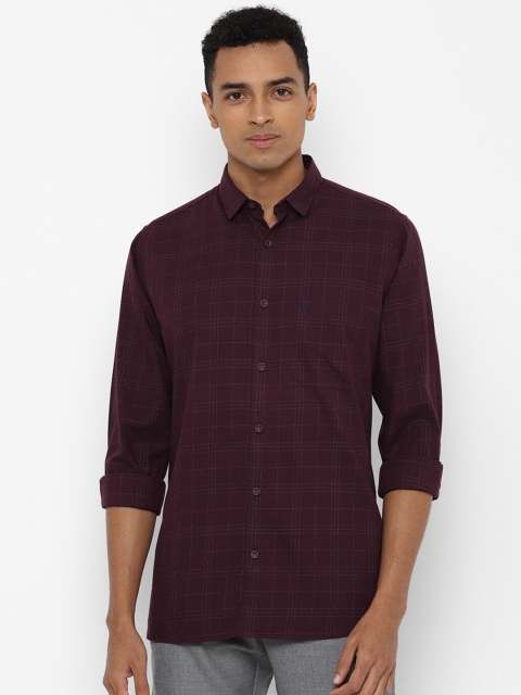 

Allen Solly Men Maroon Slim Fit Checked Casual Shirt