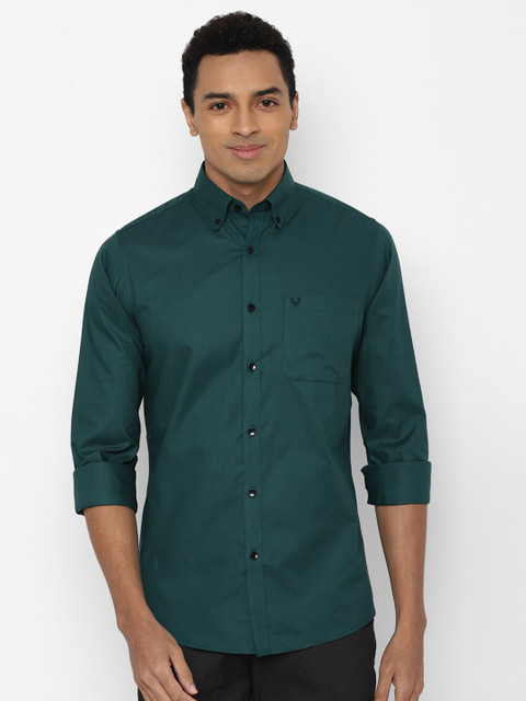 

Allen Solly Men Green Slim Fit Pure Cotton Casual Shirt