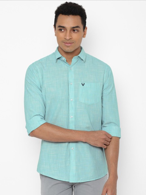 

Allen Solly Men Sea Green Slim Fit Pure Cotton Casual Shirt