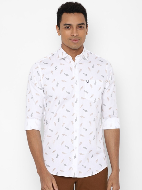 

Allen Solly Men White Slim Fit Conversational Printed Pure Cotton Casual Shirt