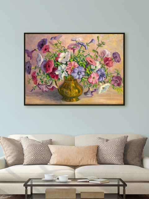 

ARTSPACE Pink & Blue Canvas Floral Painting Wall Art