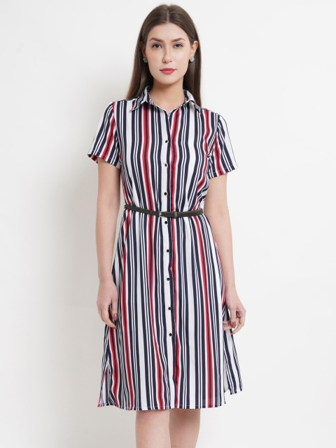 

Purple State Multicoloured Striped Shirt Dress, Multi
