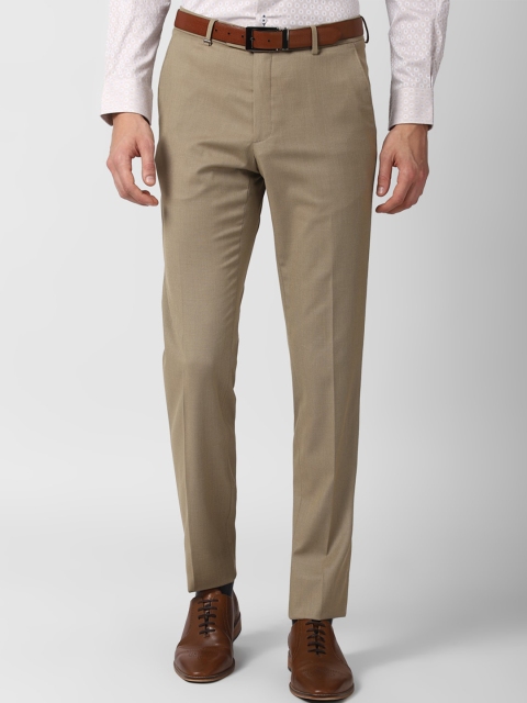 

Van Heusen Men Khaki Slim Fit Textured Formal Trousers