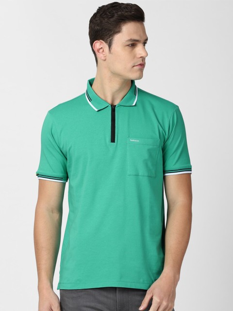 

Van Heusen Men Green Polo Collar T-shirt