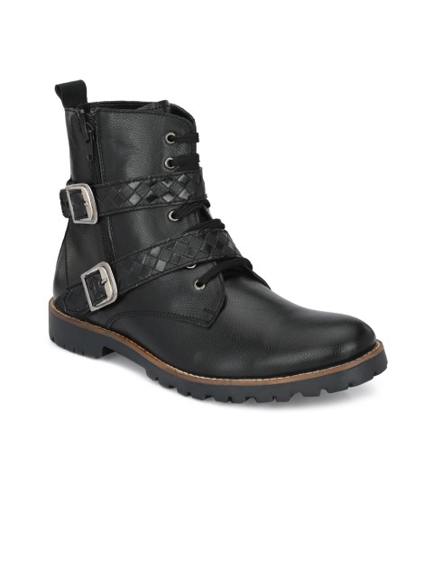 

KLEAT Men Black Flat Boots