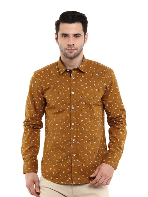 

V-Mart Men Mustard Standard Floral Printed Casual Shirt