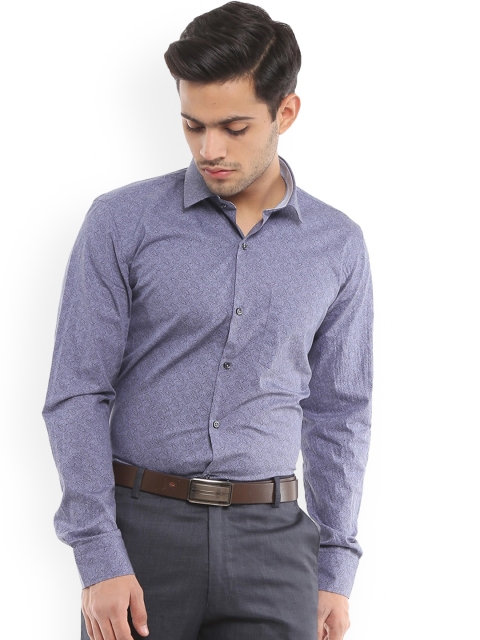 

V-Mart Men Turquoise Blue Standard Micro Checks Checked Formal Shirt