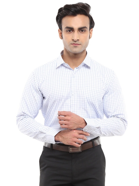 

V-Mart Men Navy Blue Standard Grid Tattersall Checks Checked Formal Shirt