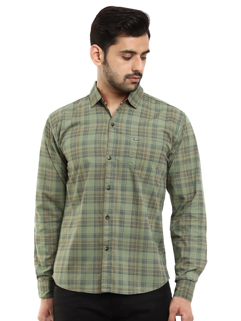 

V-Mart Men Green Standard Slim Fit Tartan Checked Cotton Casual Shirt