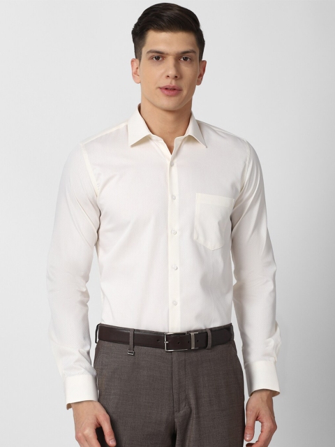 

Van Heusen Men Cream-Coloured Slim Fit Formal Shirt