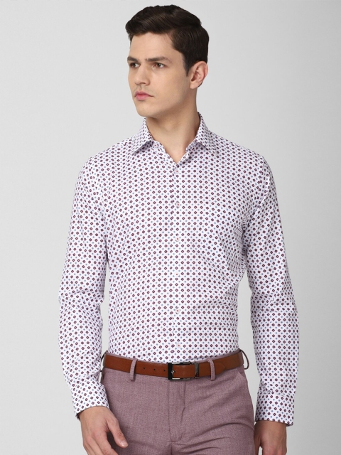 

Van Heusen Men Maroon Slim Fit Printed Cotton Formal Shirt