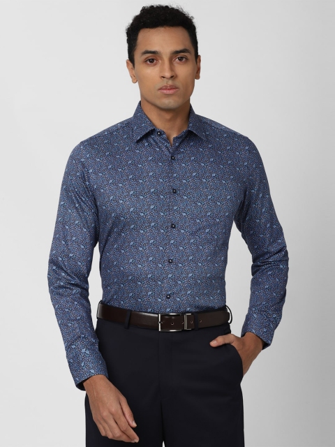 

Van Heusen Men Navy Blue Slim Fit Floral Printed Formal Shirt