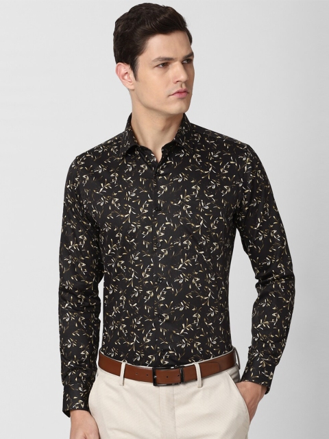 

Van Heusen Men Black Slim Fit Floral Printed Formal Shirt
