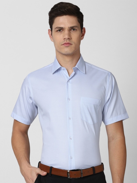 

Van Heusen Men Blue Cotton Formal Shirt