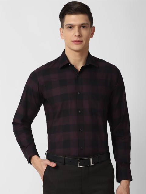 

Van Heusen Men Black Regular Fit Checked Formal Shirt