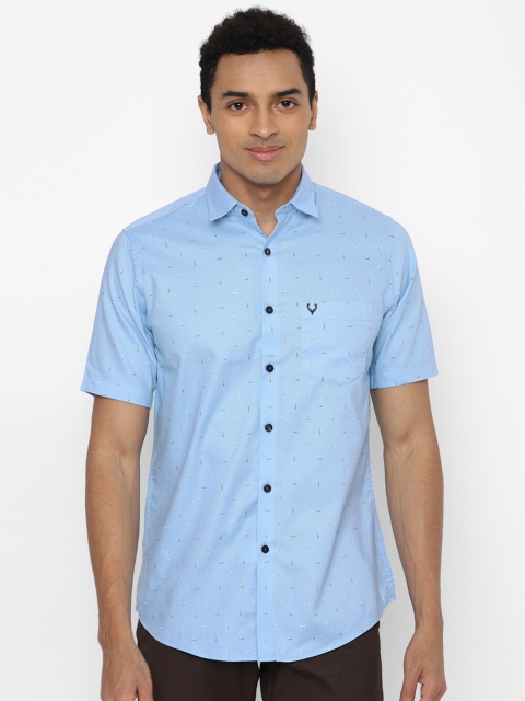 

Allen Solly Men Blue Slim Fit Printed Cotton Casual Shirt