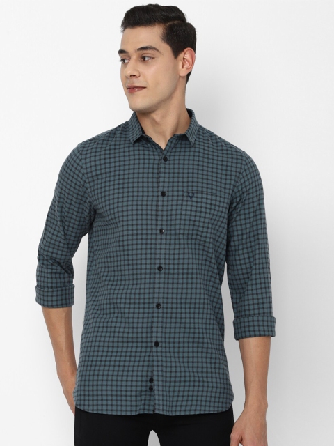 

Allen Solly Men Green Slim Fit Checked Casual Shirt