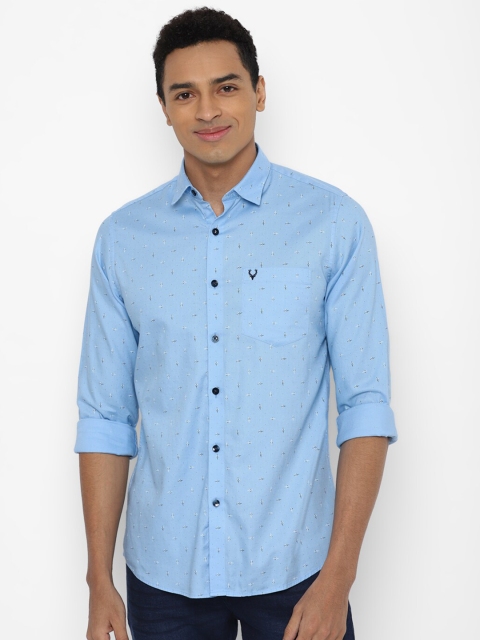 

Allen Solly Men Blue Slim Fit Printed Casual Shirt