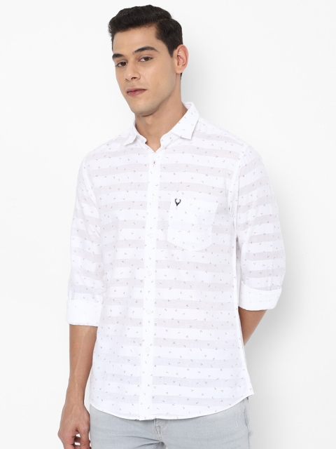 

Allen Solly Men White Slim Fit Printed Casual Shirt