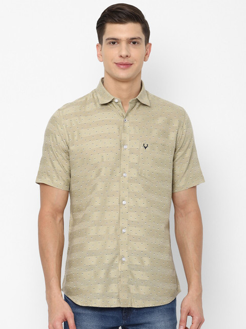 

Allen Solly Men Khaki Slim Fit Casual Shirt