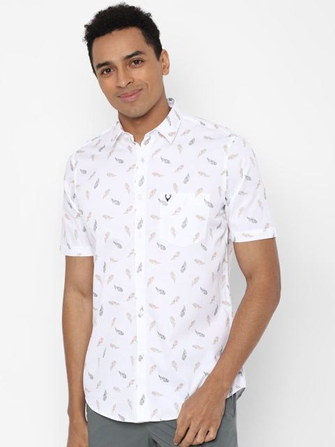 

Allen Solly Men White Slim Fit Printed Casual Shirt