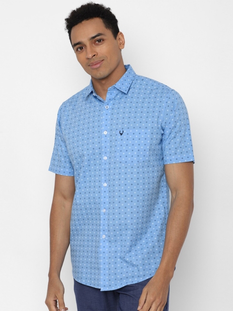 

Allen Solly Men Blue Slim Fit Printed Casual Shirt