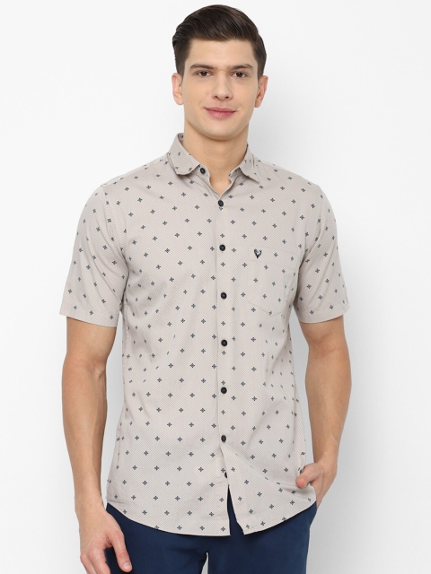 

Allen Solly Men Grey Slim Fit Printed Casual Shirt