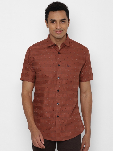 

Allen Solly Men Orange Slim Fit Horizontal Stripes Casual Shirt