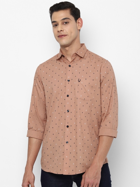 

Allen Solly Men Brown Slim Fit Pure Cotton Printed Casual Shirt