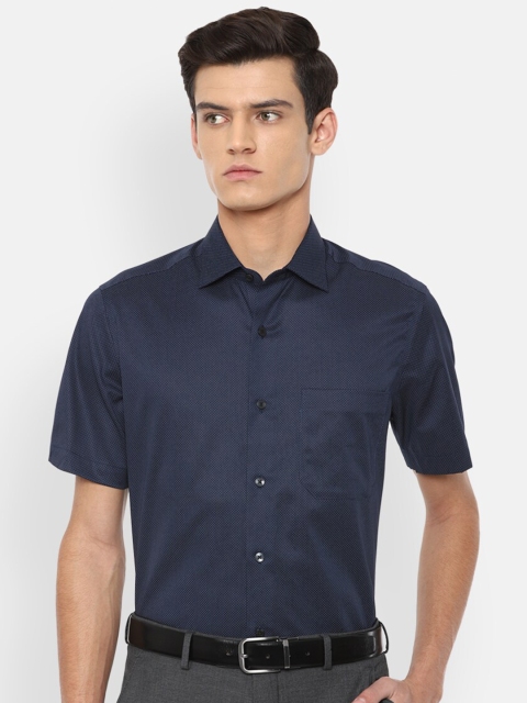 

Louis Philippe Men Navy Blue Printed Formal Shirt