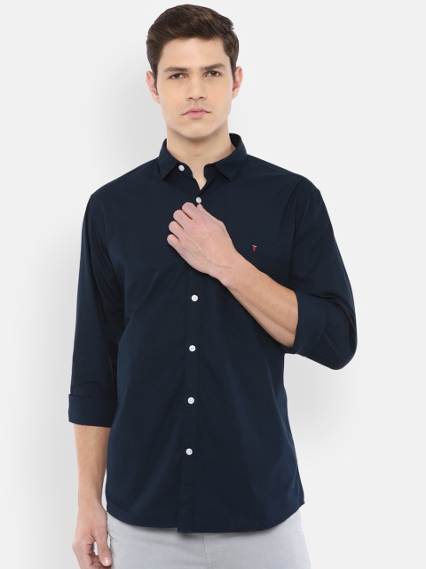 

Louis Philippe Jeans Men Navy Blue Slim Fit Casual Shirt